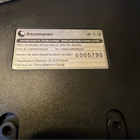 Ant Commandos TAC Flying V Wireless Guitar Hero PS2 DRV-WL-BLKV3 No Dongle UnTsd - Picture 7 of 8